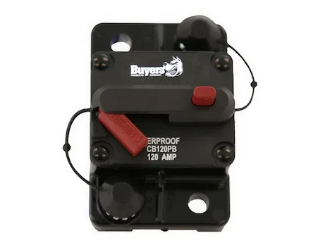 CB80PB – BUYERS PROD Circuit Breaker, 80 Amp With Manual Push-To-Trip Reset Single
